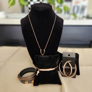 Elegant Rose Gold Jewelry Set